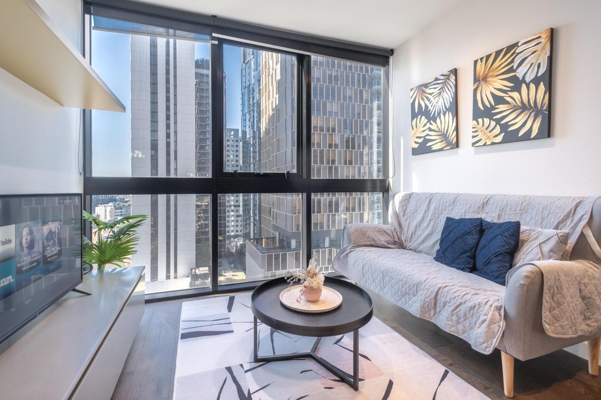 Relaxed 1Br1Ba City View Apt Wifi In Cbd Melbourne Kültér fotó
